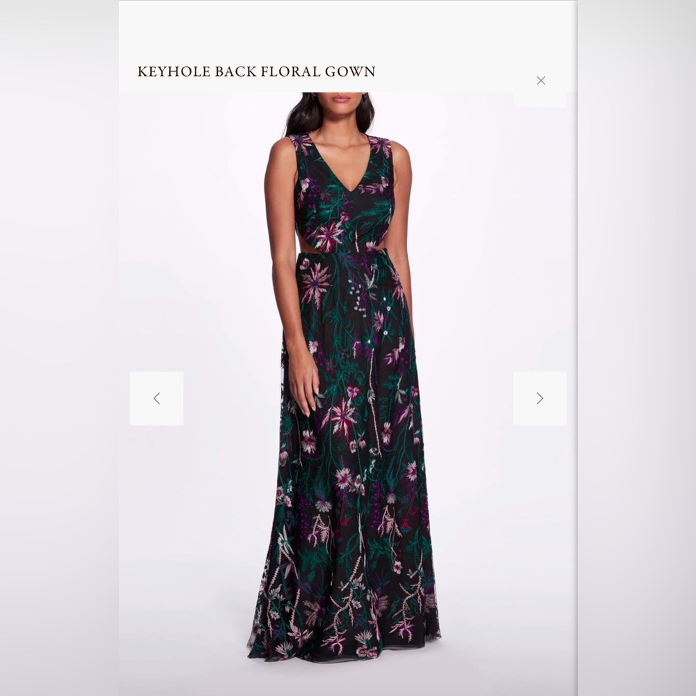 Marchesa Notte - Size 12 NWT
KEYHOLE BACK FLORAL GOWN